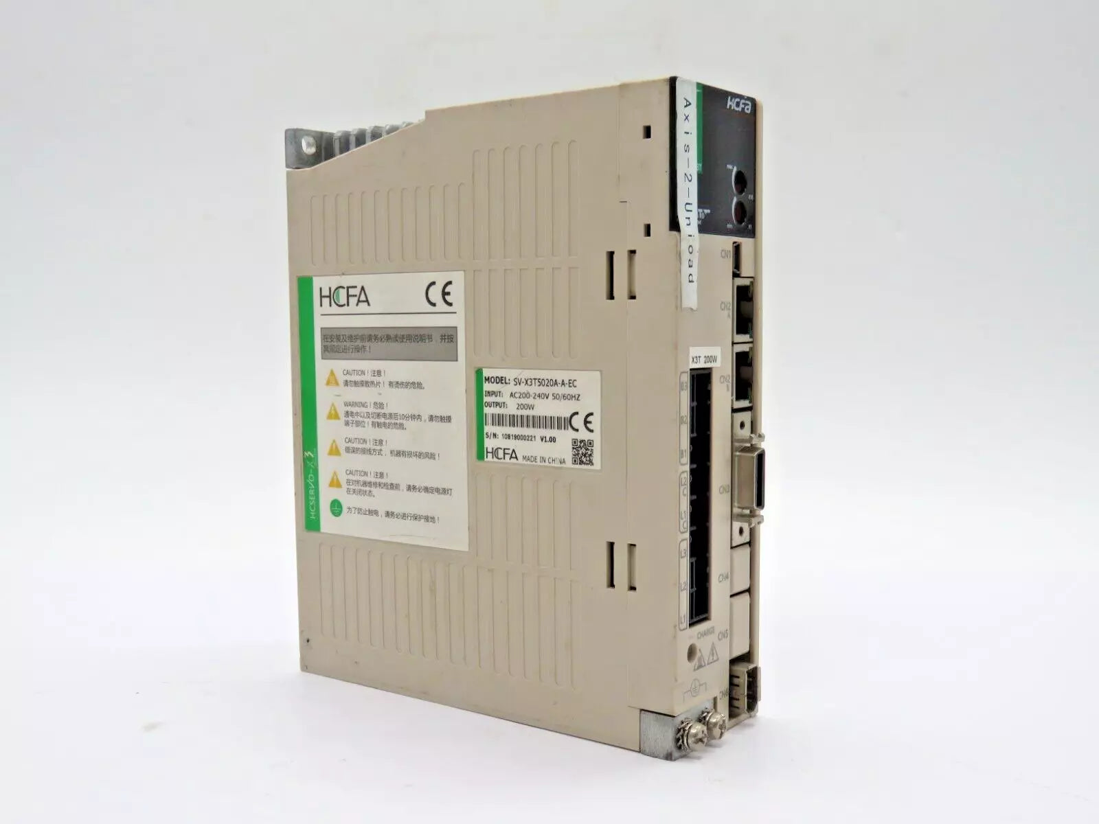 HCFA SV-X3T5020A-A-EC Servo Drive DC280-325V (AC200-230V) 200W