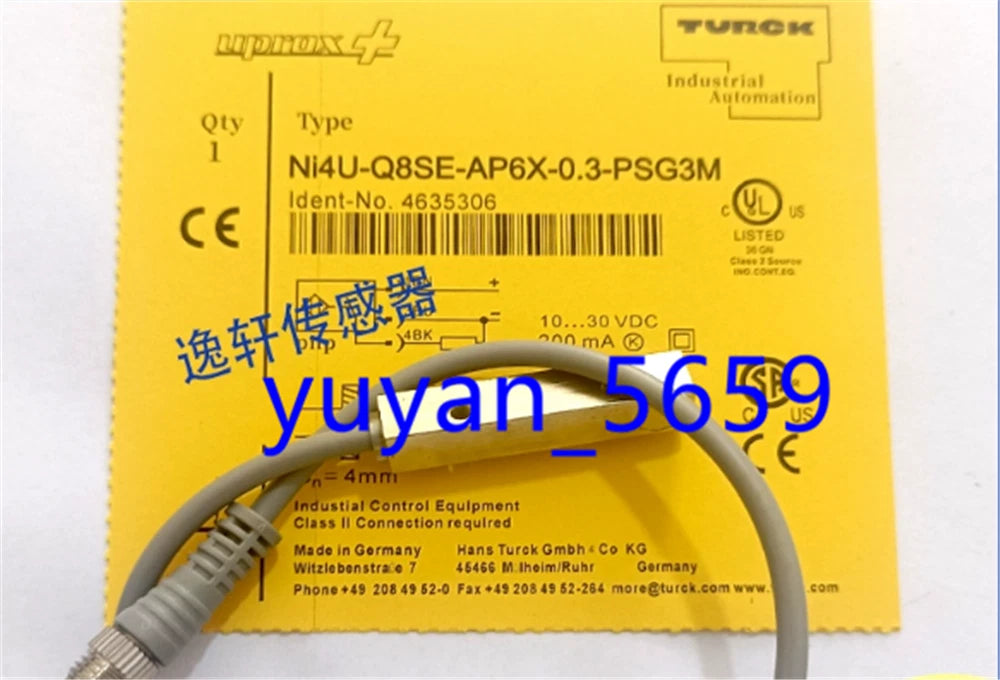TURCK Ni4U-Q8SE-AP6X-0.3-PSG3M Proximity Switch Sensor #1395 LY