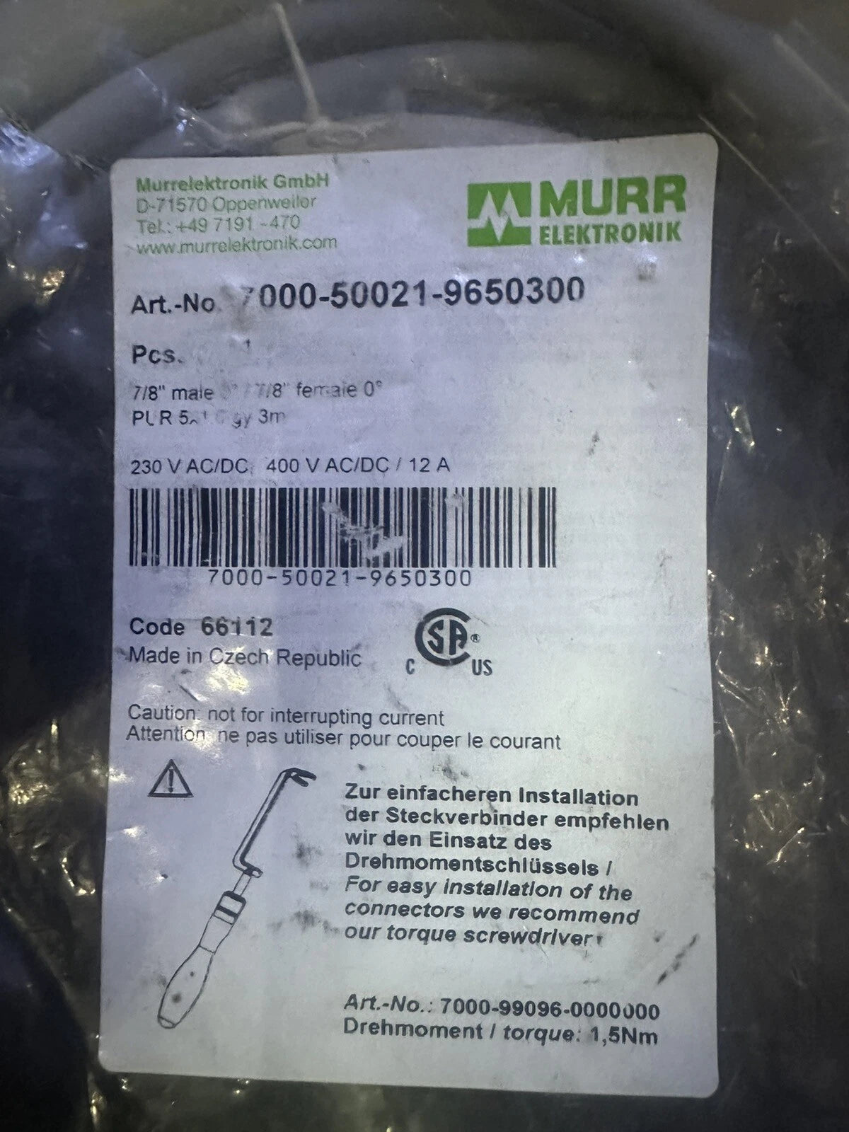 MURR/7000-50021-9650300 Industrial Power Supply Module