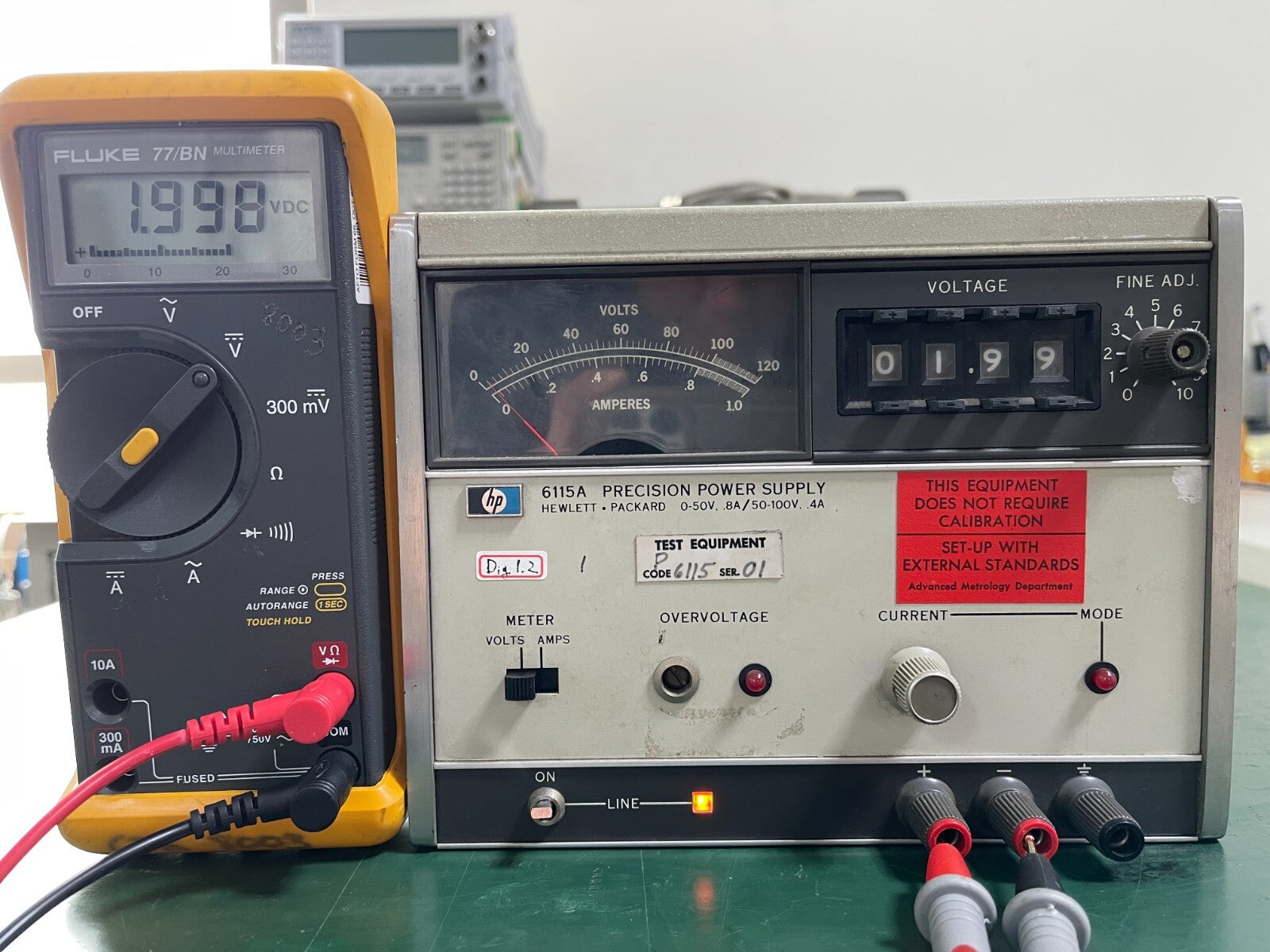 HP 6115A Precision power supply 0-50V @ 0.8A, 50-100V @ 0.4A - XG eqpt