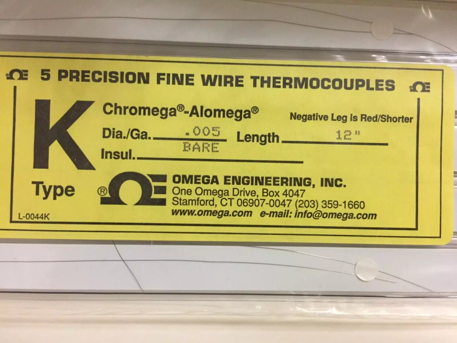 Omega CHAL-005 K-Type Thermocouple Pack of 5 pc