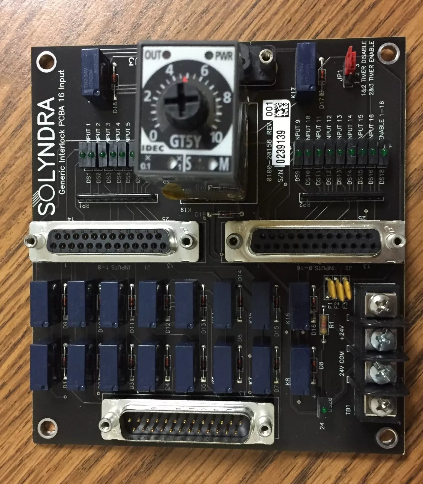 Solyndra 0100-20156 Rev 1 Generic Interlock PCBA 16 Input