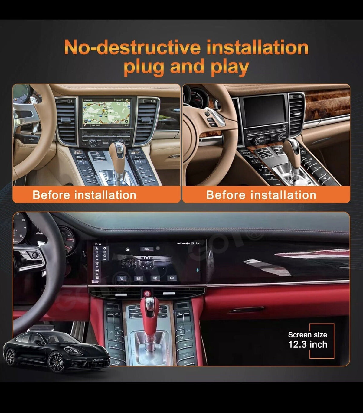 12.3" Android Car Radio For Porsche Panamera 2010-2016 Multimedia Player Stereo