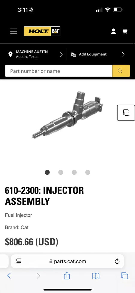 CAT 610-2300 Diesel Injector (New Sealed)