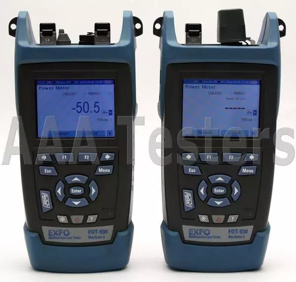 EXFO Lot of 2 MaxTester II FOT-932X SM 1310/1550 Fiber Loss Testers FOT-930 - XG eqpt