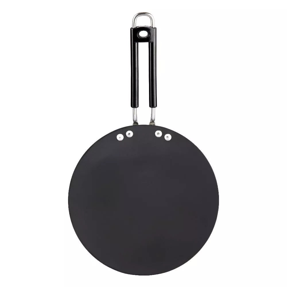 Pearl Hard Anodised Dosa Tawa with Thick Non-Stick Surface by Vinod - Black