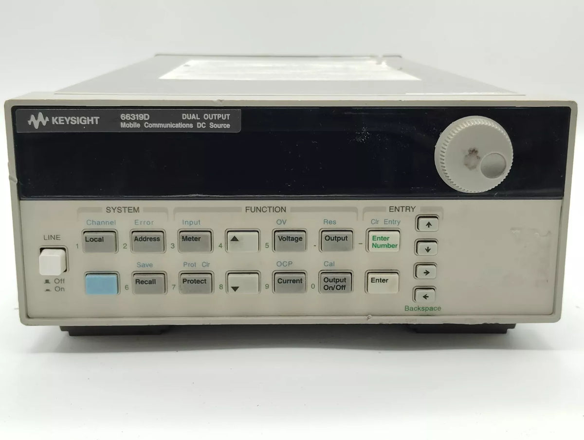 Keysight 66319D Dual Output Mobile DC Power Supply 15V 3A Battery Emulator GPIB