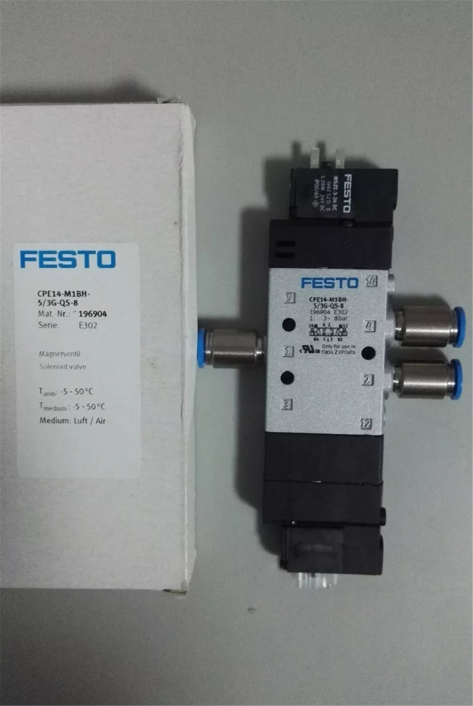 1PC New Festo CPE14-M1BH-5 /3G-QS-8 196904 Solenoid Valve