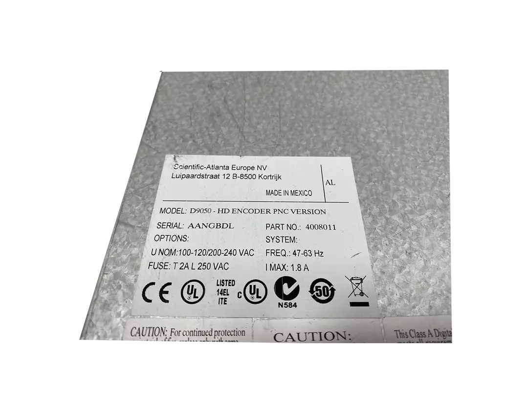 Cisco D9050 HD Video Encoder MPEG-2 PNC Version 4008011
