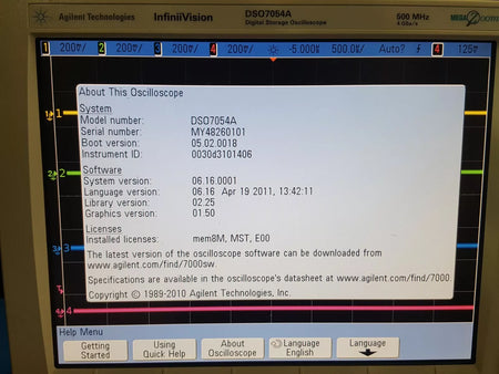 Agilent DSO7054A 500MHz 4GSa/s 4CH Oscilloscope