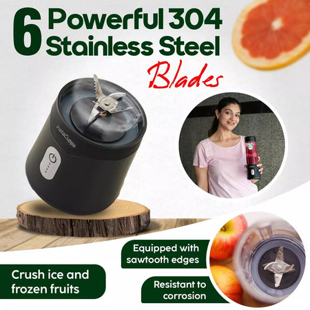 InstaCuppa Portable Blender USB Rechargeable 500ML for Smoothies & Ice Crushing