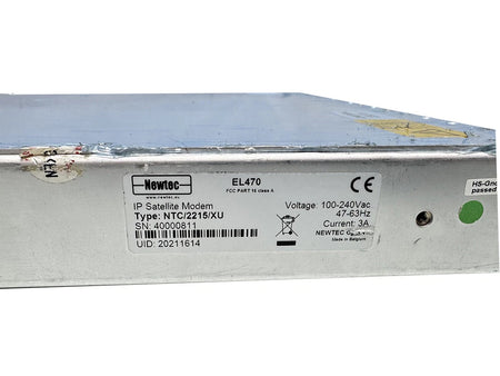 Newtec EL470 IP Satellite Modulator DVB-S2 NTC/2215.NU.CABBAA