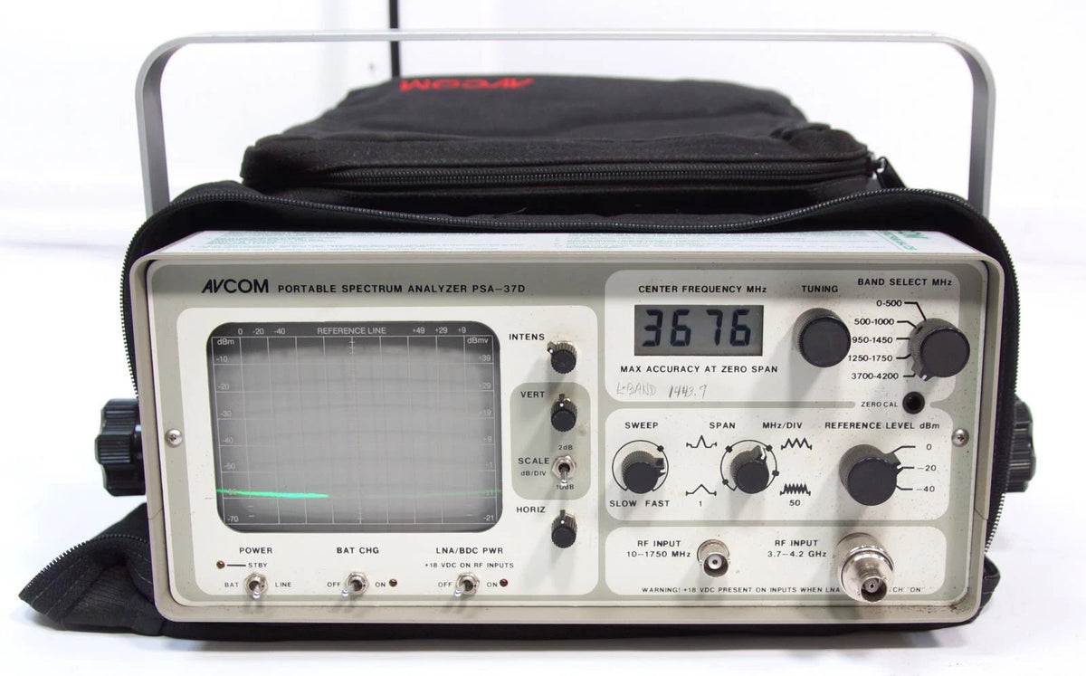 Avcom PSA-37D L-Band Portable Spectrum Analyzer 1 MHz to 4.2 GHz