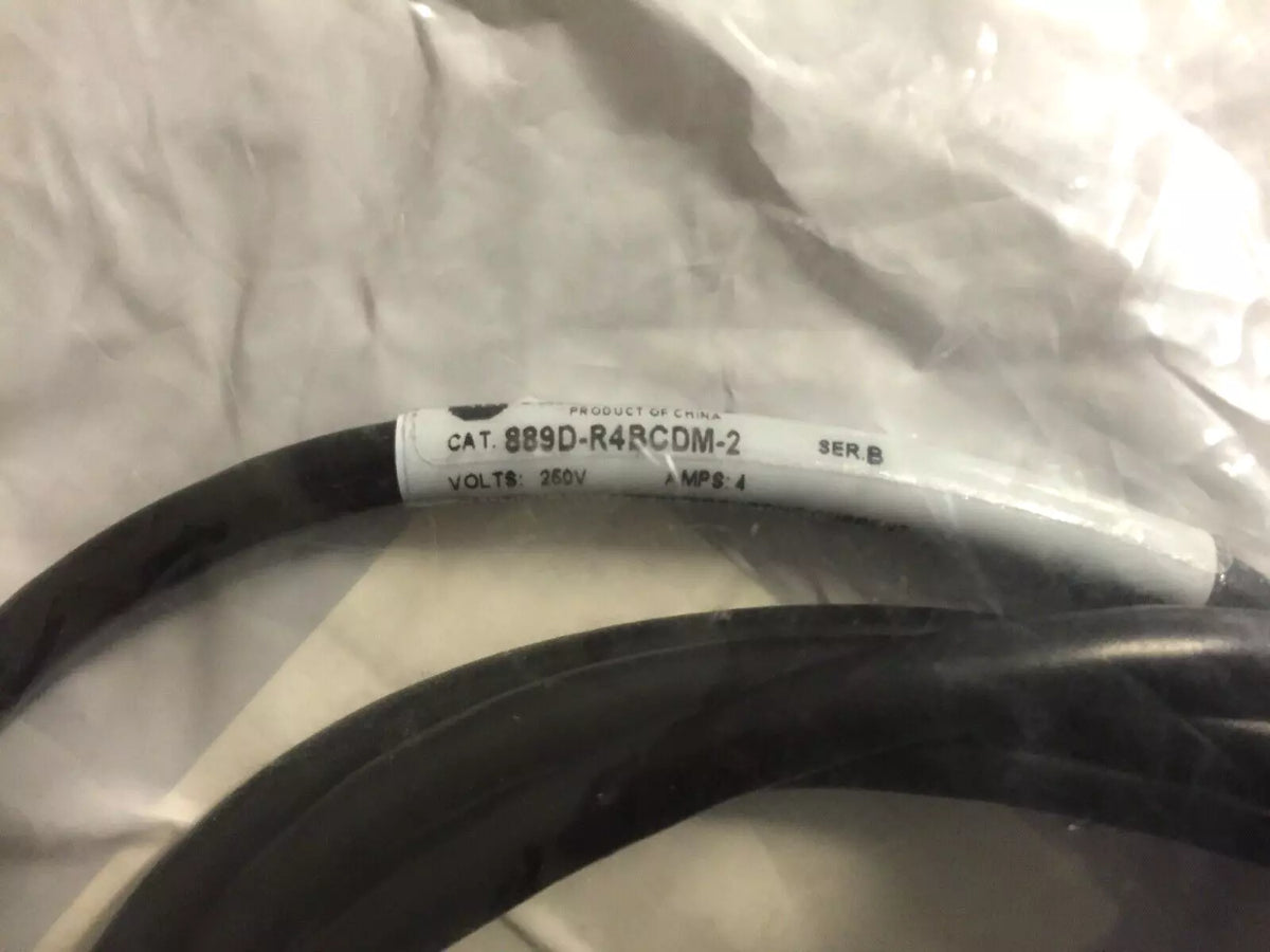 Allen Bradley 889D-R4BCDM-2 4 Pin DC Micro Right Angle QD Cordsets 2M