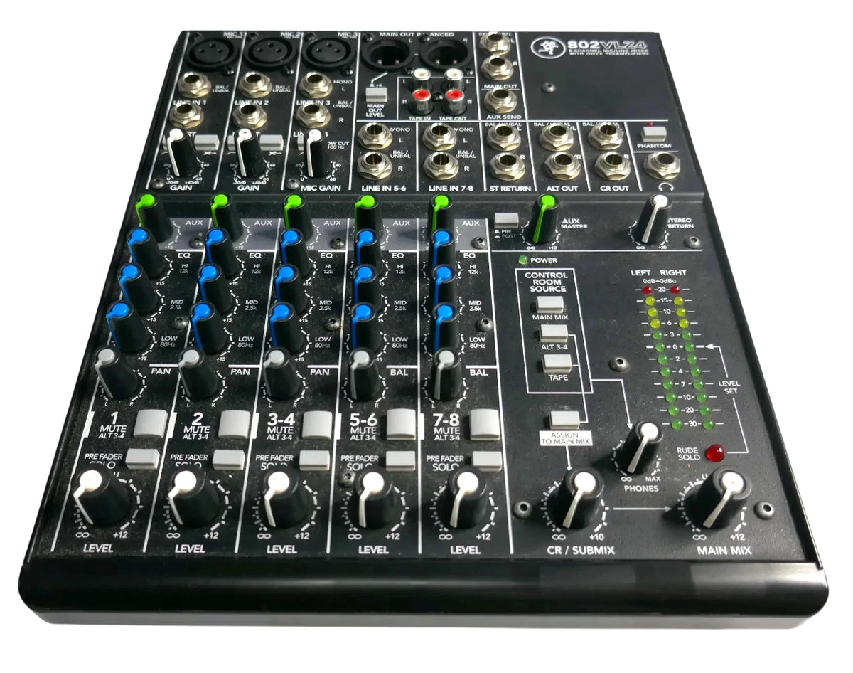 Mackie 802VLZ4 8-Channel Mic/Line Mixer with Onyx Preamplifiers - Free Shipping
