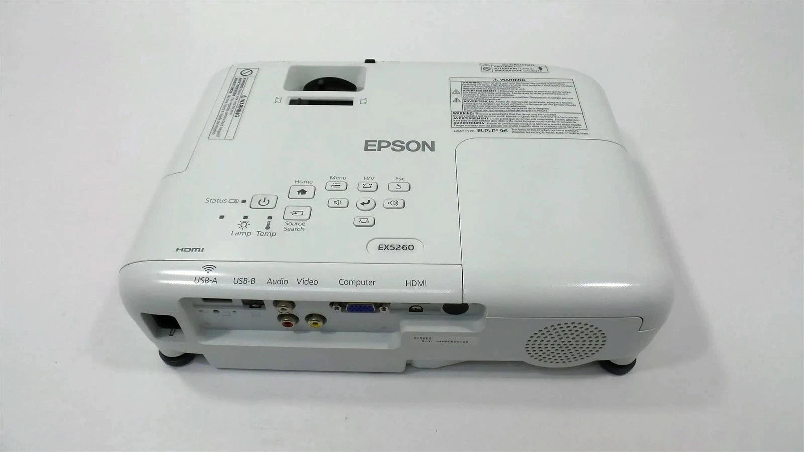 Epson EX5280 FULL HD 3D Projector - HDMI 3800 Lumens - Lamp Timer : 00 Hours