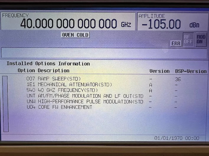 Agilent/Keysight E8257N PSG Sweep Generator with Opt. 540, U04, 007, 1E1, UNT, UNW