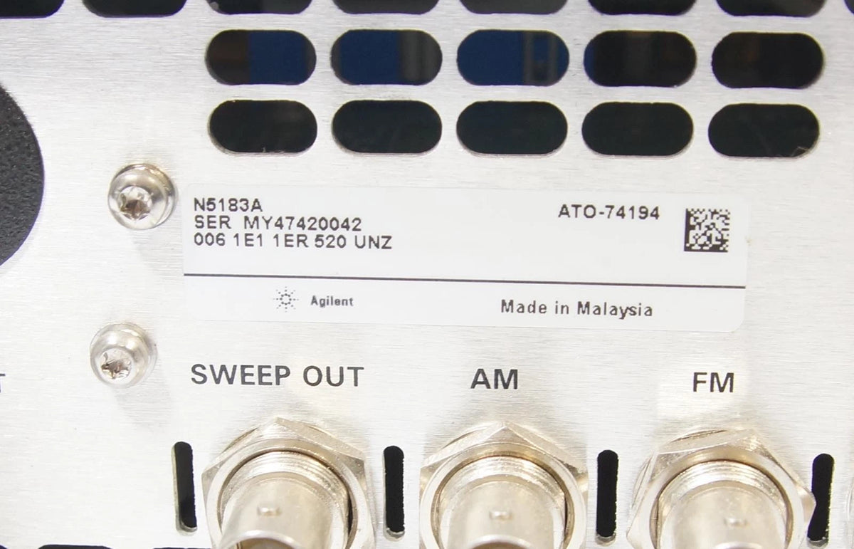 Agilent N5183A 20GHz MXG RF Analog Signal Generator OPT 006 1E1 1ER 520 UNZ