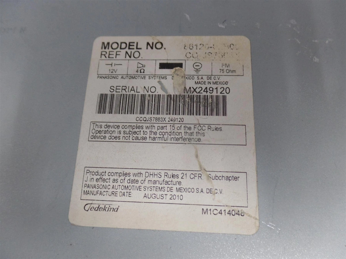 2009 TOYOTA COROLLA OEM Radio PLAYER 86120-02800 - Free shipping