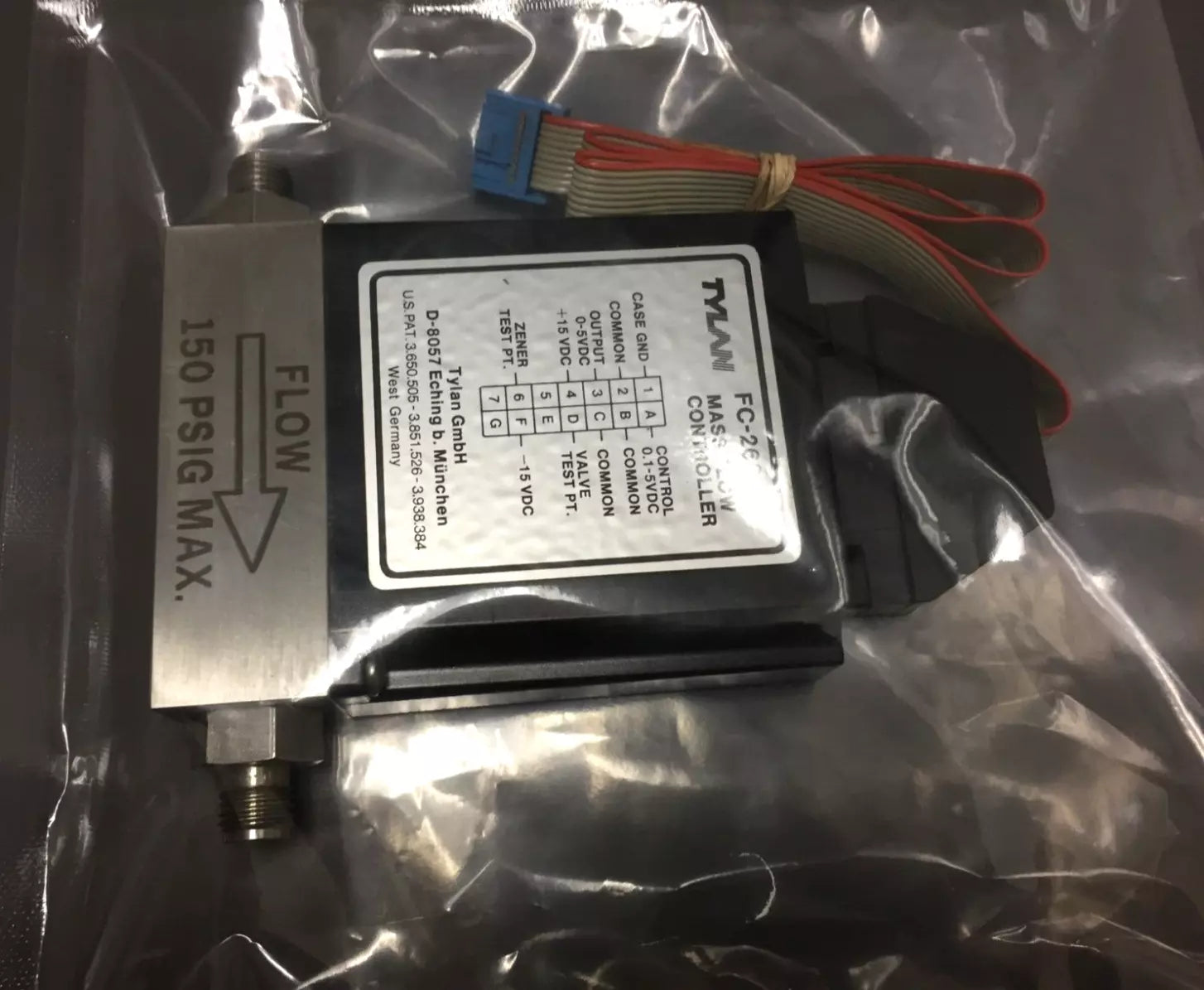 TYLAN Model FC-260 150 PSIG MAX, 5 SLM Gas N2 Mass Flow Controller