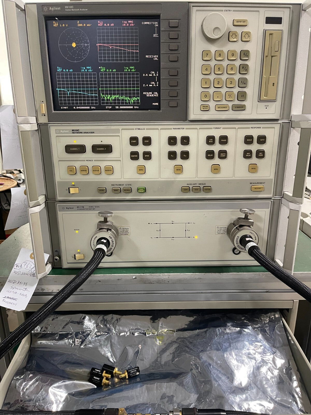 HP Agilent 8510C Vector Network Analyzer System 45MHz - 50GHz , w/HP83651A (LCD) - XG eqpt