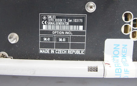 Rohde & Schwarz SML03 9kHz to 3.3GHz Signal Generator 1090.3000.13 OPT B1 B3