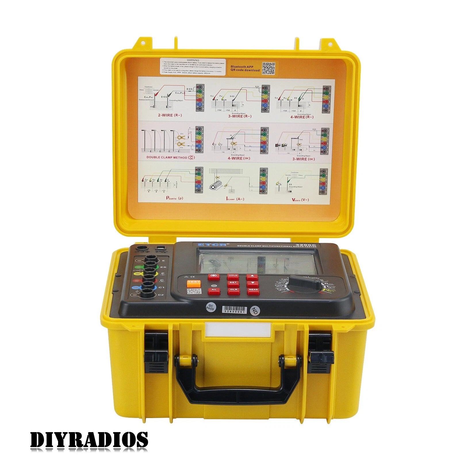 ETCR3200C 250mA 300KΩ Double-Clamp Earth Resistance Tester Multifunction Tester