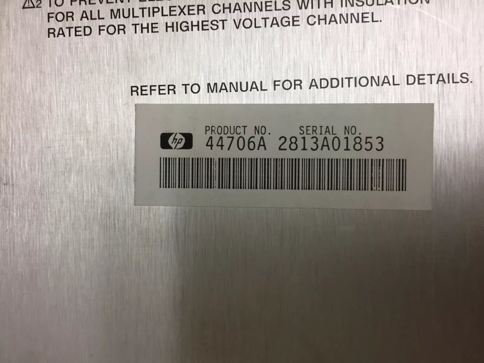 HP/Agilent 44706A 60-Channel Single Ended Relay Multiplexer Module