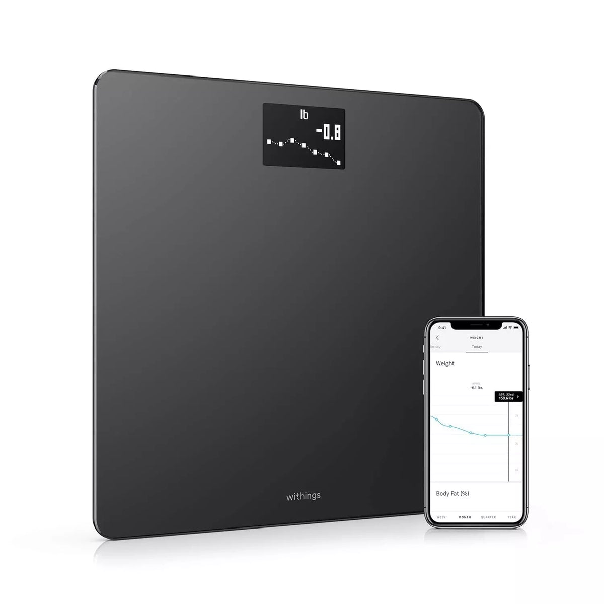 Withings Body Wi-Fi Smart Scale with BMI App Sync Multi-User Pregnancy & Baby Mode