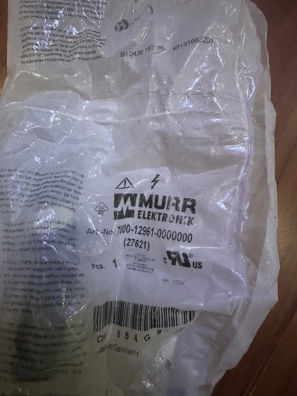 3PCS x MURR Elektronik 7000-12961-0000000 M12 Connector