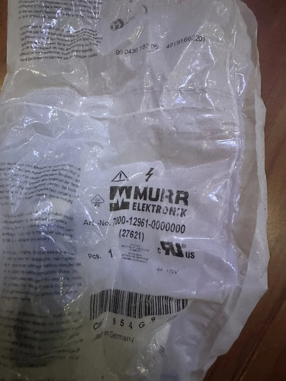 3PCS x MURR Elektronik 7000-12961-0000000 M12 Connector