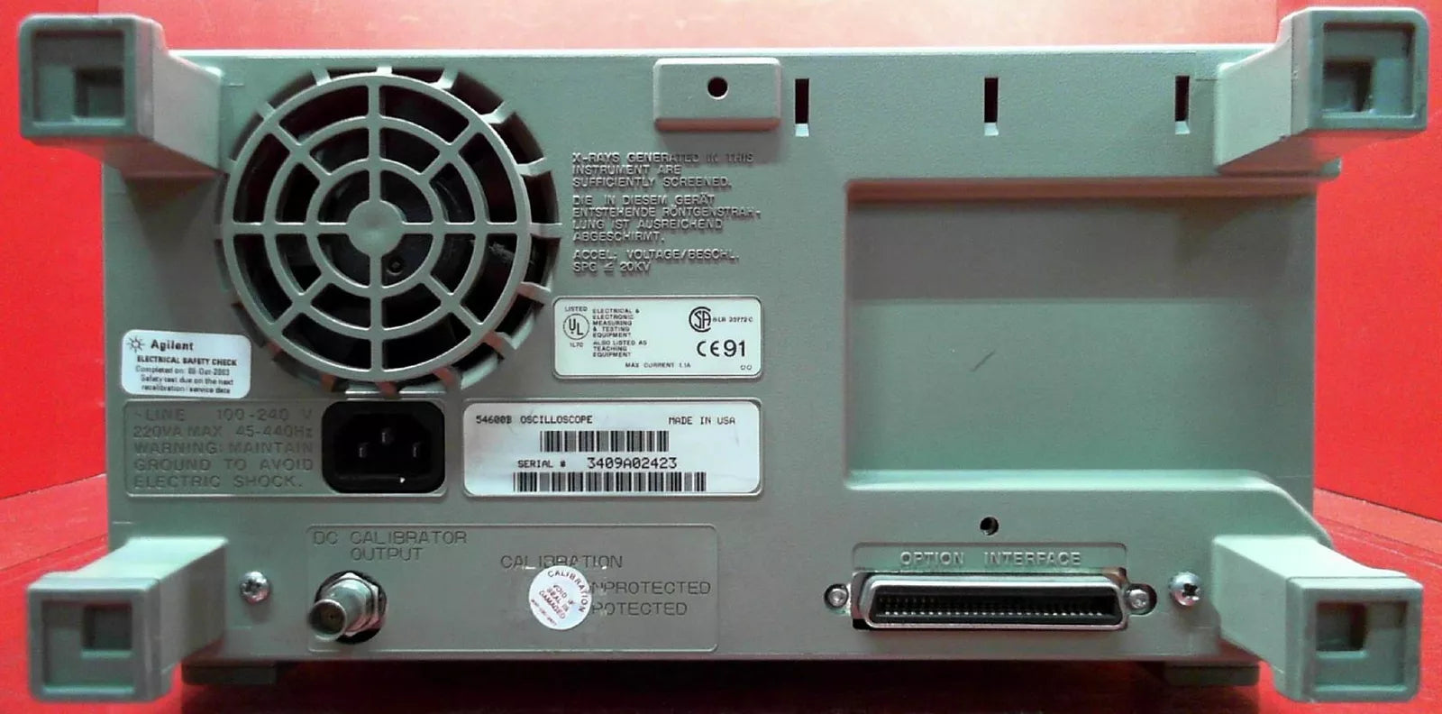 HP - Agilent - Keysight 54600B Oscilloscope 2 Channel 100 MHz SN: 3409A02423 - XG eqpt