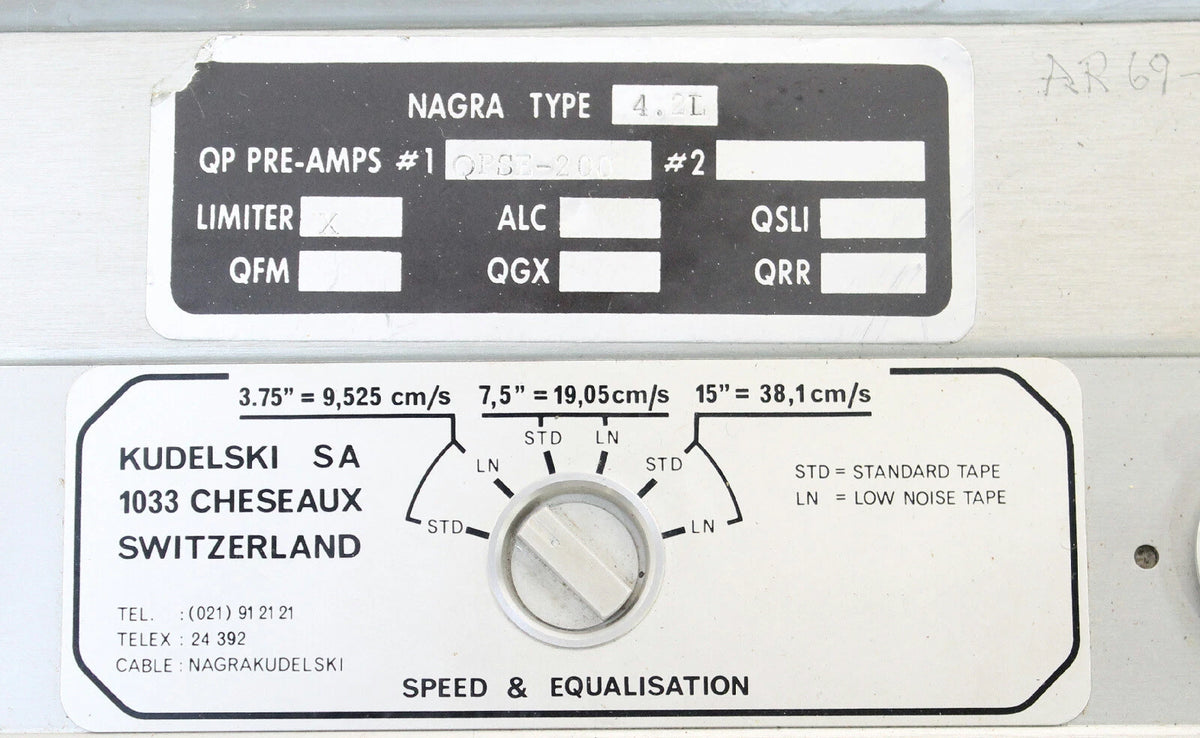 Kudelski Nagra 4.2 L Reel Tape Recorder