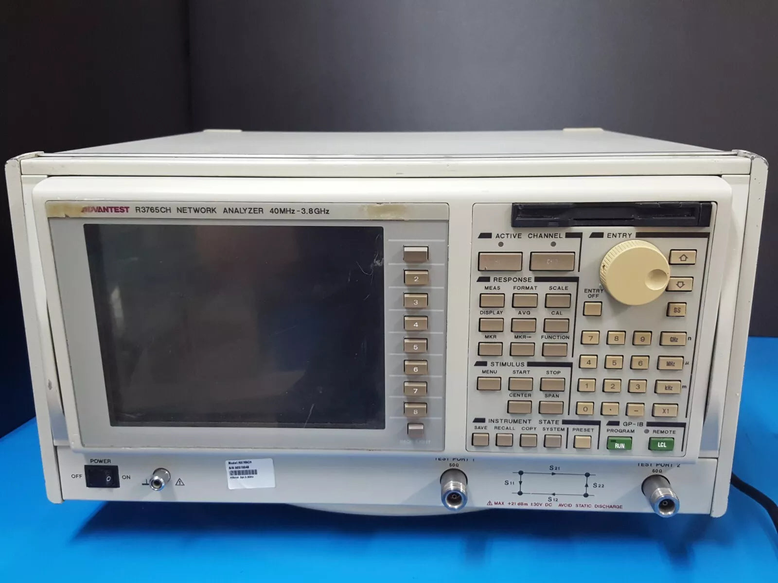 Advantest R3765CH Network Analyzer 40MHz-3.8GHz Not Working