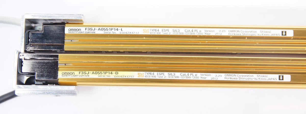 Omron F3SJ-A0551P14-D, F3SJ-A0551P14-L Safety Light Curtain Emitter & Receiver