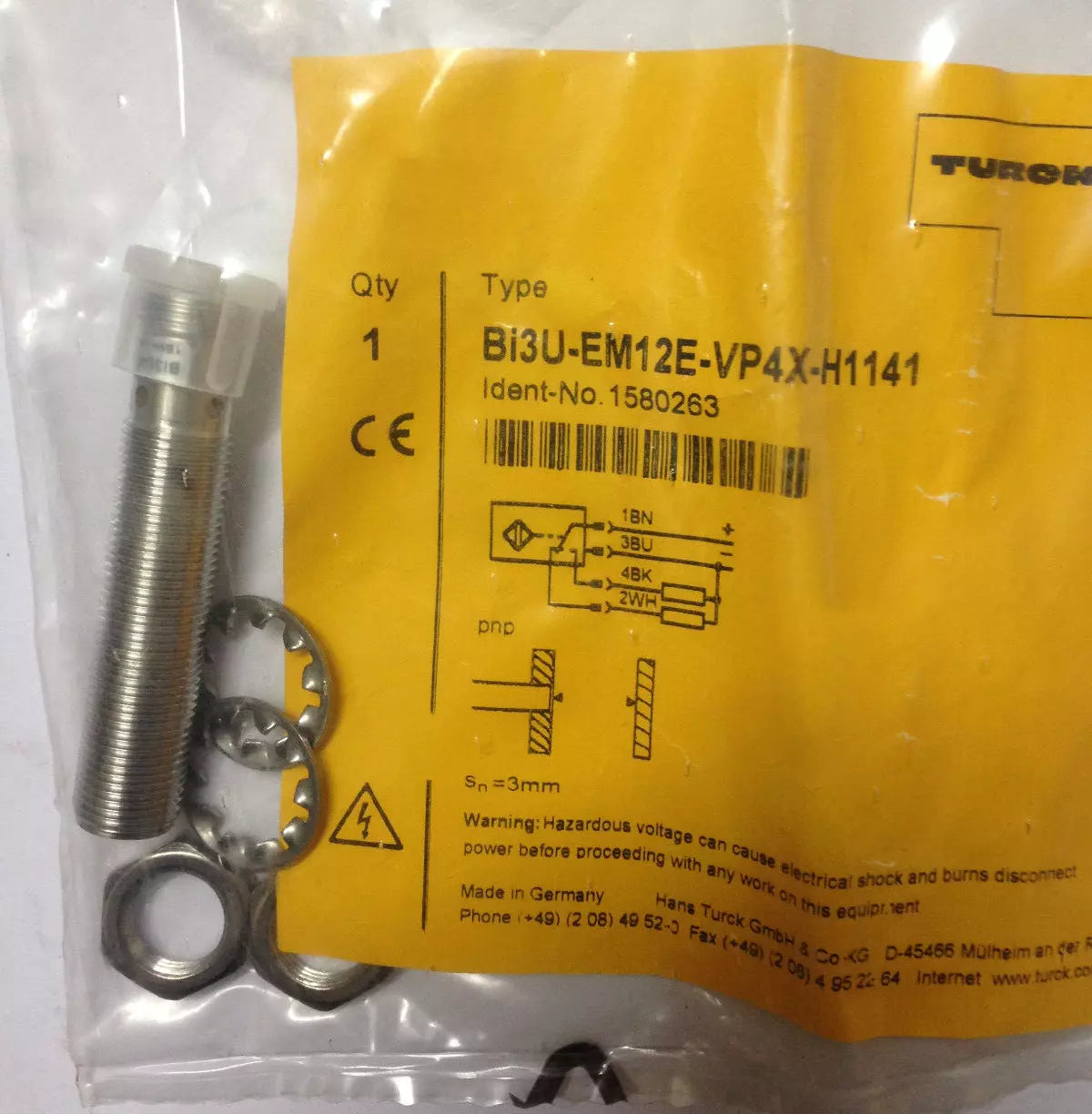 TURCK Bi3U-EM12E-VP4X-H1141 Proximity Sensor