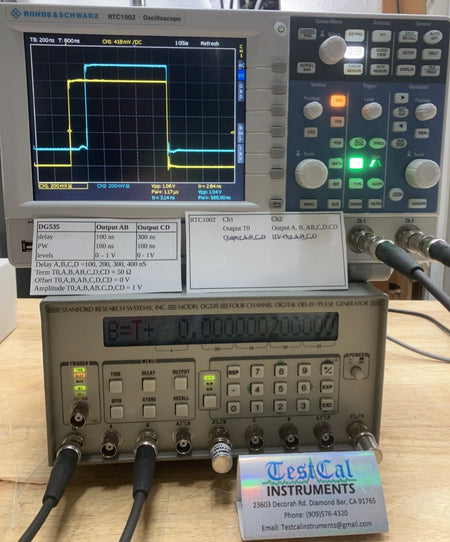 Stanford Research DG535 Delay / Pulse Generator OPT 01, 02, 03. Cal'd with data.