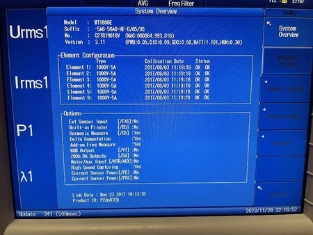 Yokogawa WT1806E WT1800E 6 Channel Precision Power Analyzer