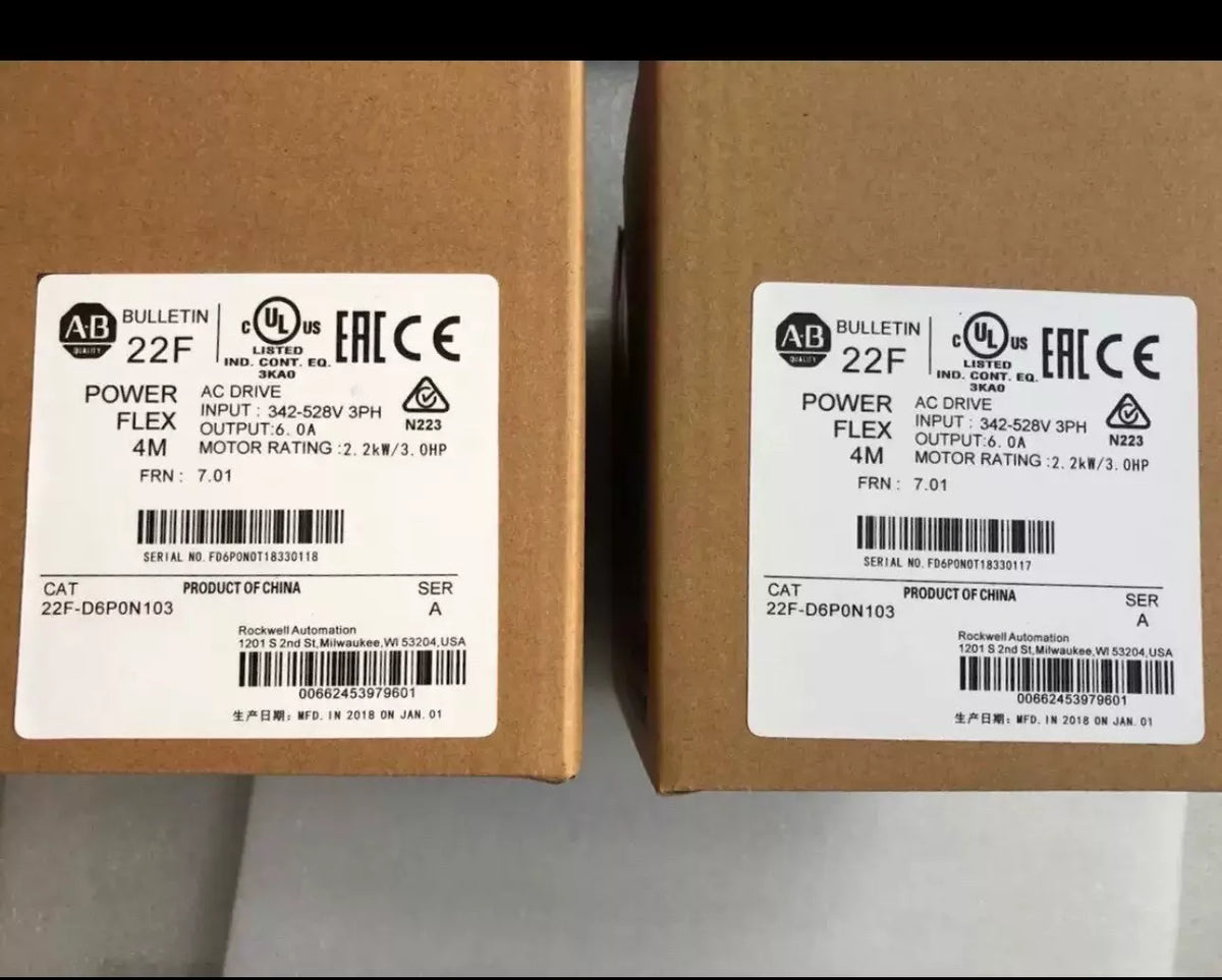 Allen-Bradley 22F-D6P0N103 and 22F-D6P0N113 Variable Frequency Drives
