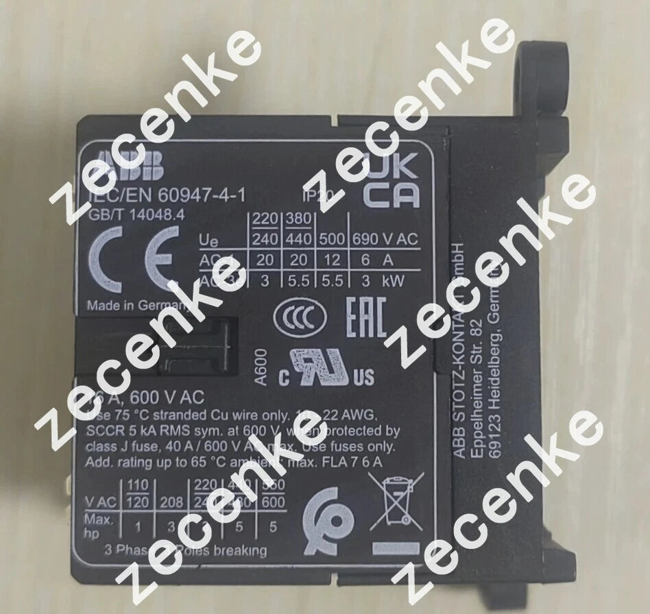 ABB IEC/EN 60947-4-1 Contactor 600V