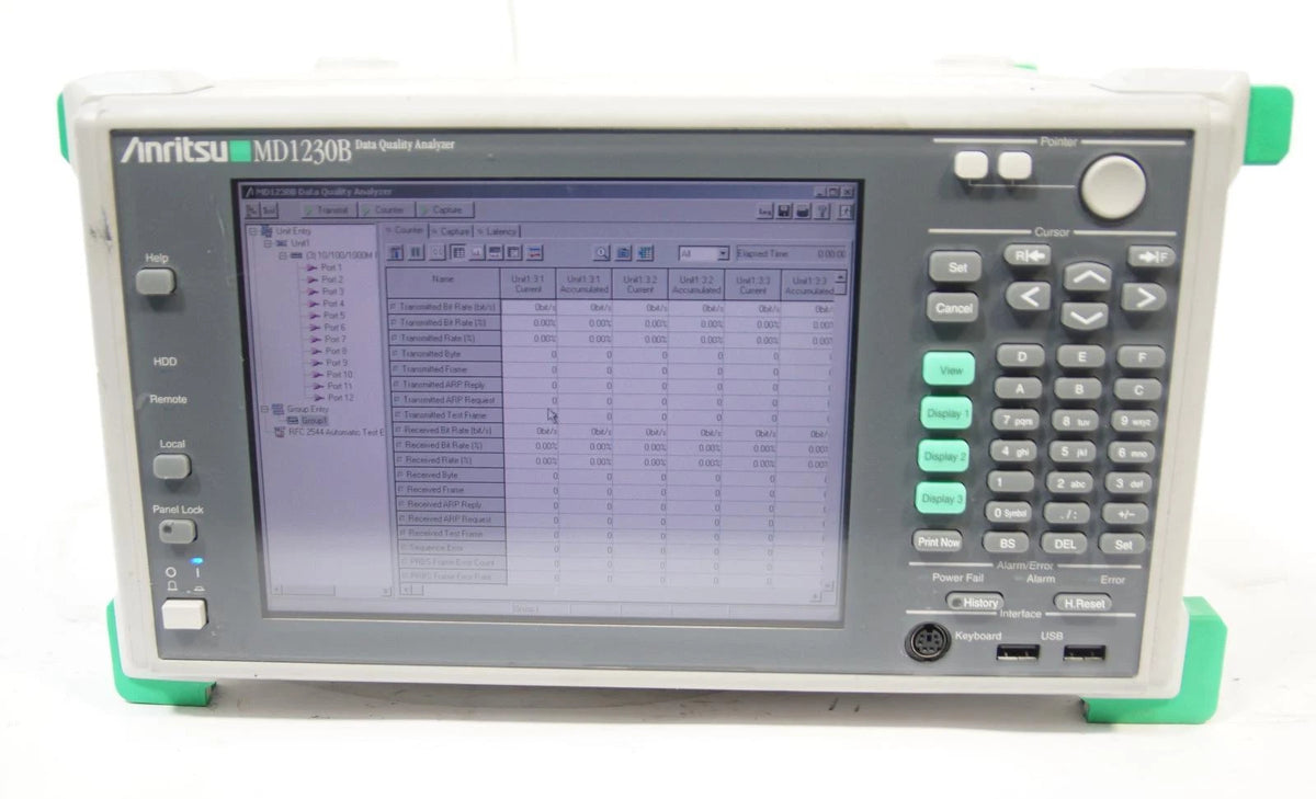 Anritsu MD1230B Data Quality Analyzer with MU120131A Ethernet Module