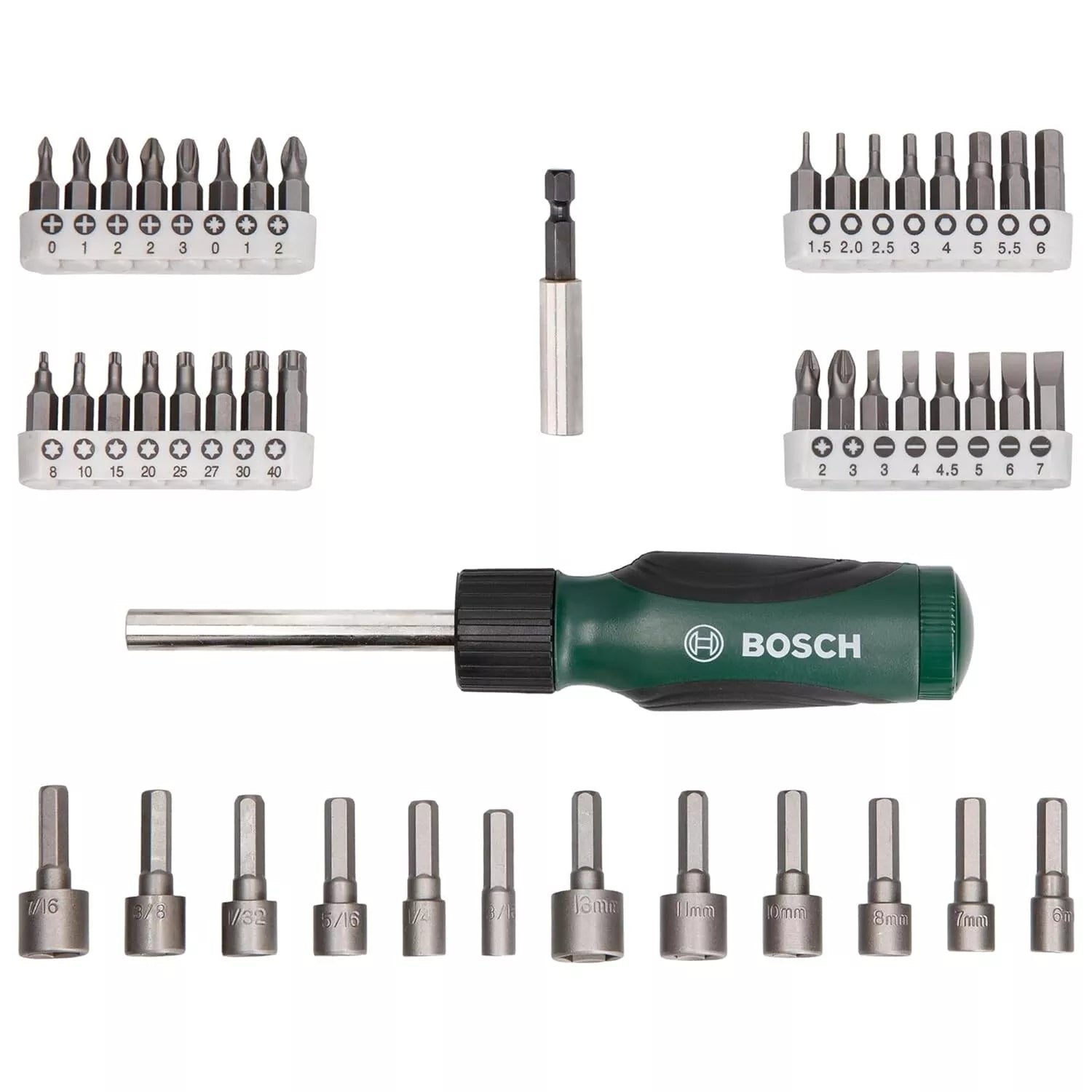 BOSCH 46-Piece Screwdriver Bit Set with Magnetic Universal Holder