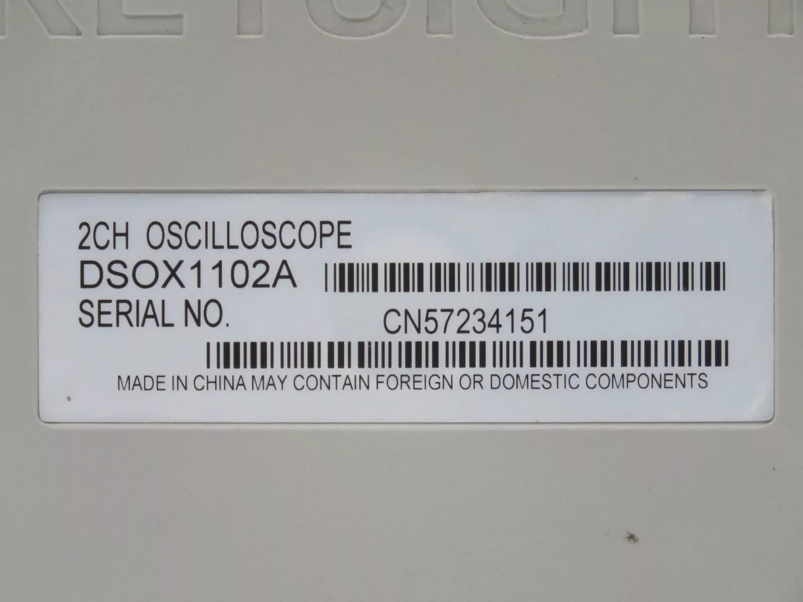 Keysight DSOX1102A Digital Storage Oscilloscope 100MHz Bandwidth 2 GSa/s