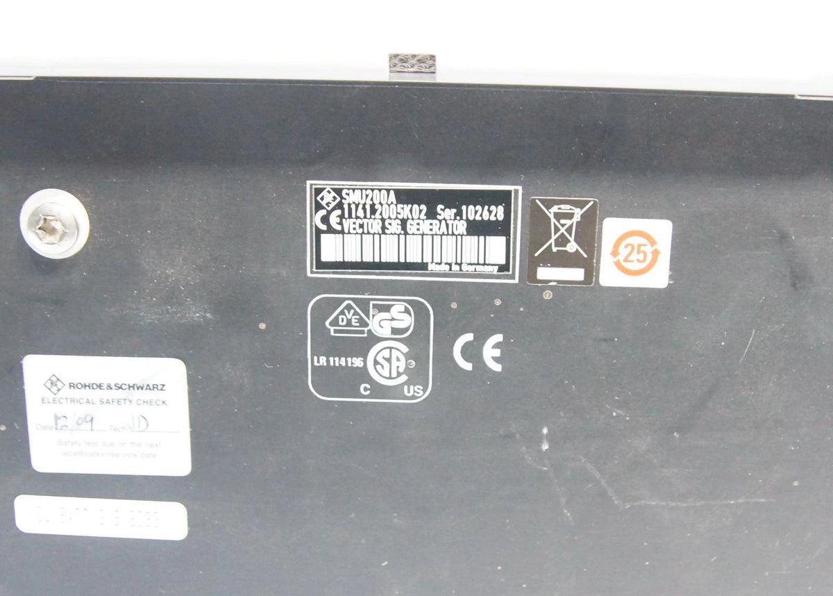 Rohde & Schwarz SMU200A 100kHz - 2.2GHz Vector Signal Generator OPT B10 B13 B20