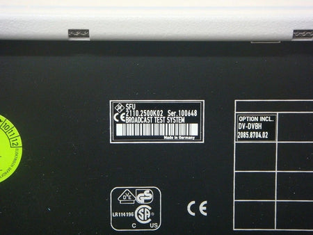 Rohde&Schwarz SFU K1/K20 DVB-T Broadcast Test System