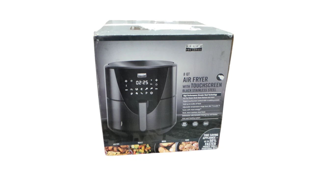 Bella Pro Series -8-qt. Digital Air Fryer Black Stainless Steel 90156
