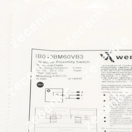 WENGLOR IB040BM60VB3 Proximity Switch Sensor