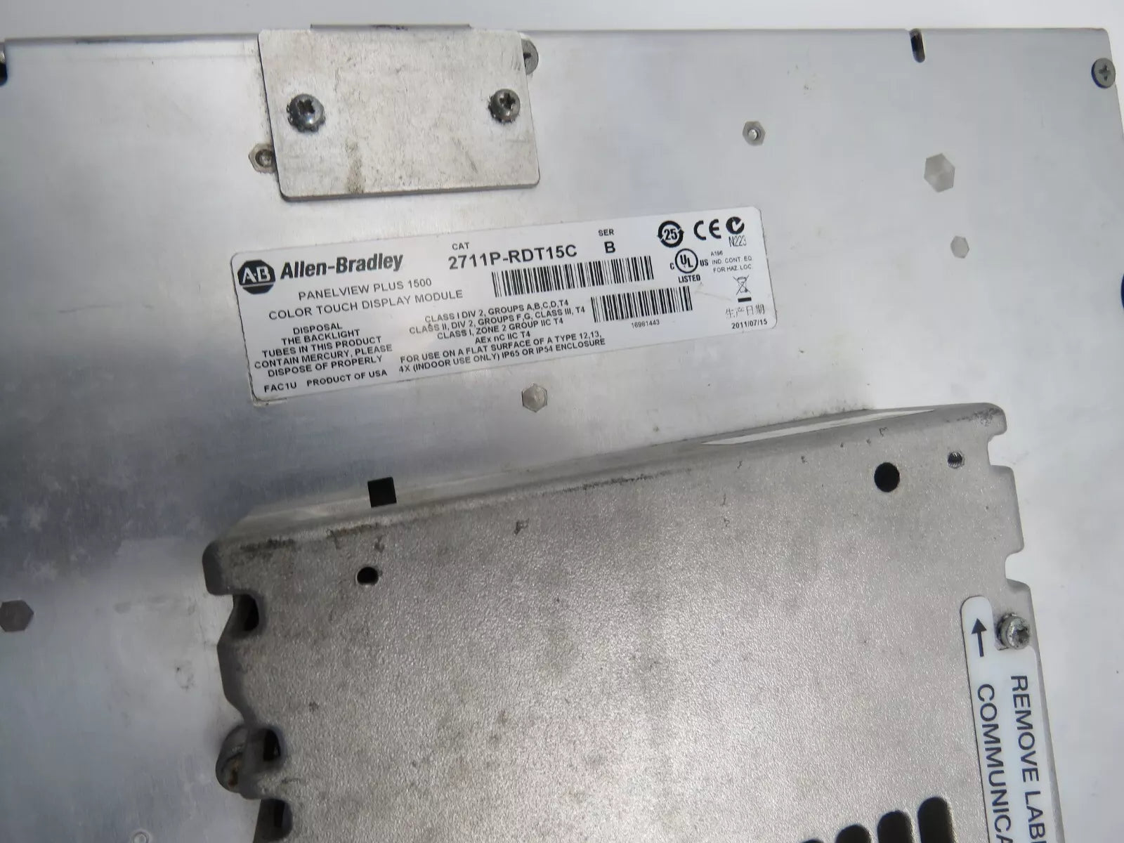 Allen Bradley 2711P-RDT15C PanelView Plus 1500 Color Display