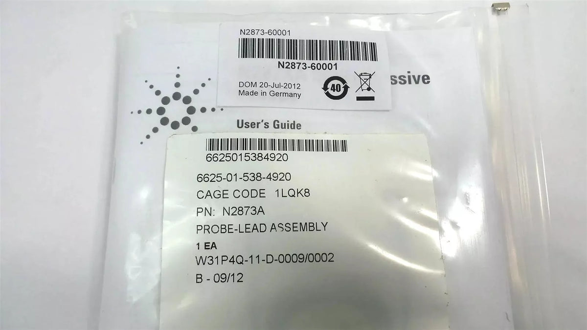 Agilent Keysight N2873A 500 MHz Passive Oscilloscope Probe & Accessories