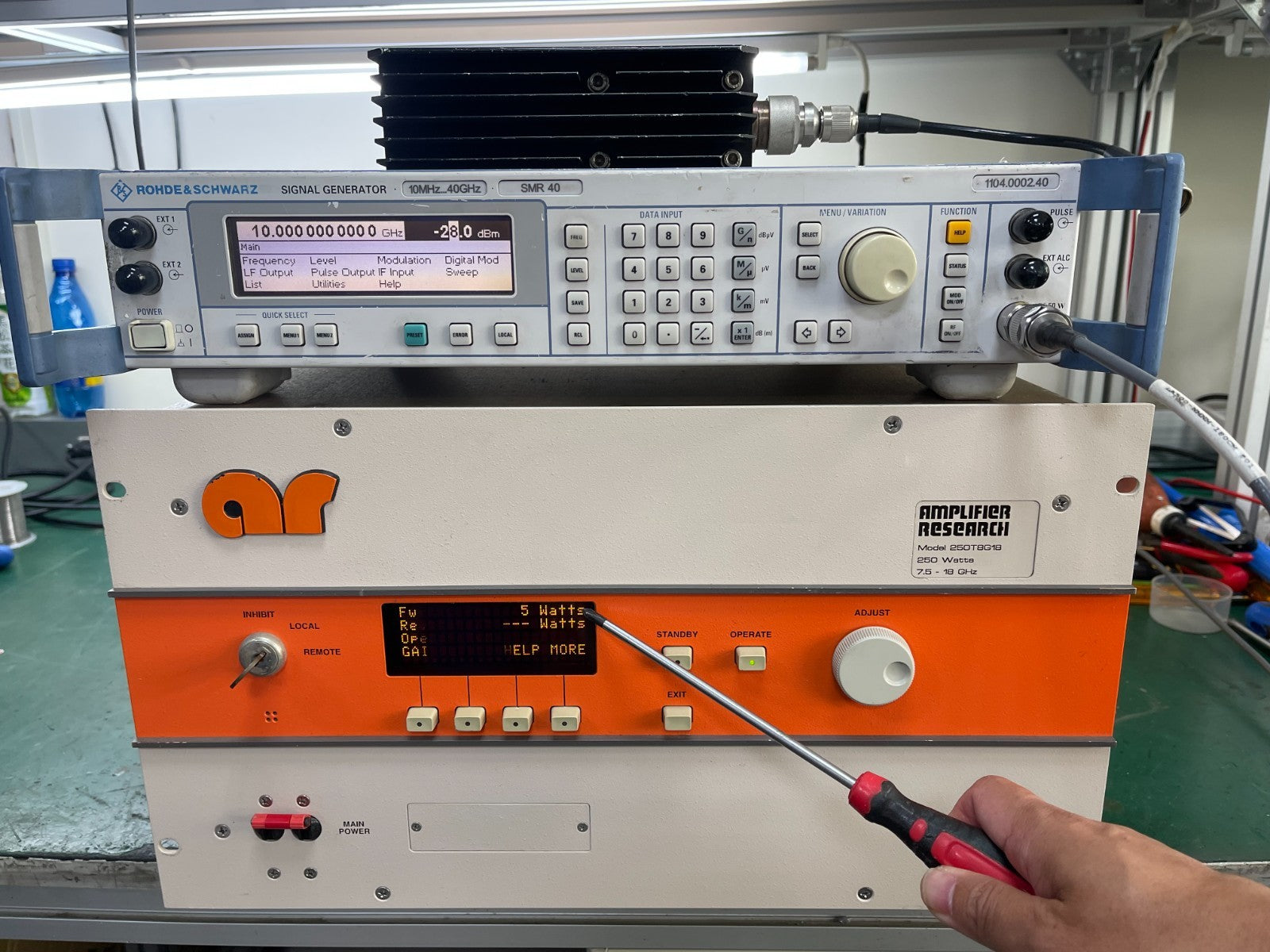 Amplifier Research 250T8G18 250W ,  7.5GHz-18GHz Microwave Amplifier_2408